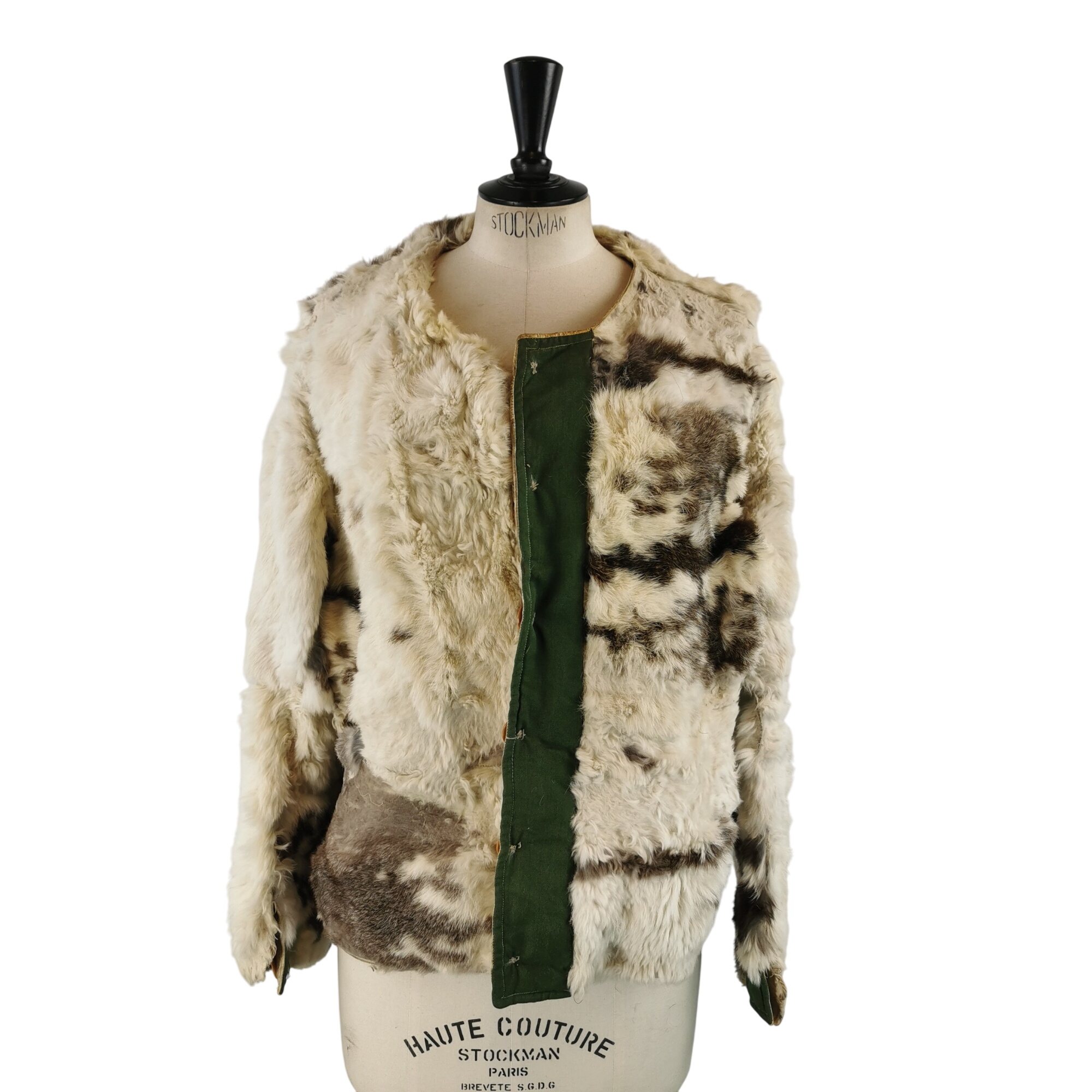 Veste en fourrure naturelle – Style rétro - Taille S (estimée) Très bon état -  reconditionné disponible sur Label Emmaüs